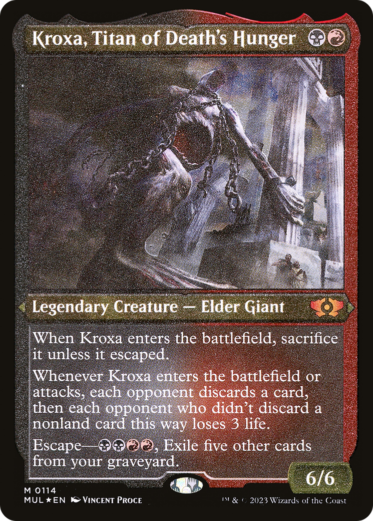 Magic: The Gathering - Kroxa, Titan of Death's Hunger Foil - Multiverse Legends