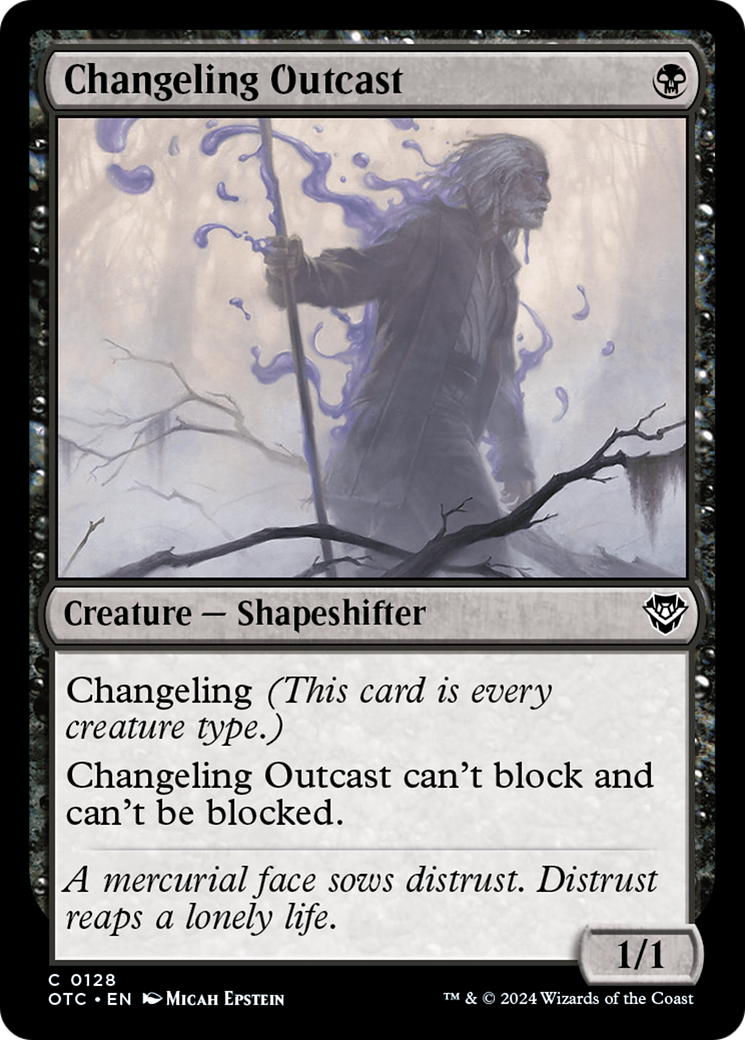 Magic: The Gathering - Changeling Outcast - Outlaws of Thunder Junction Commander