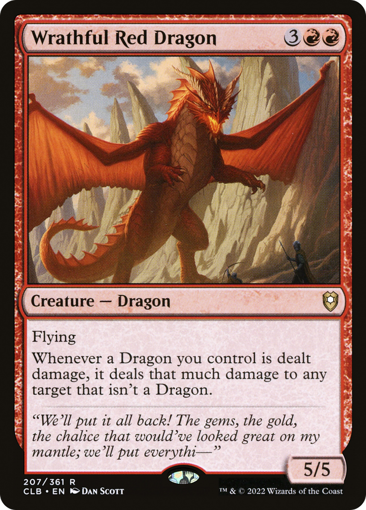 Magic: The Gathering - Wrathful Red Dragon - Commander Legends: Battle for Baldur's Gate