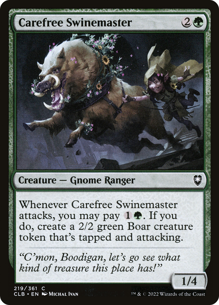 Magic: The Gathering - Carefree Swinemaster - Commander Legends: Battle for Baldur's Gate
