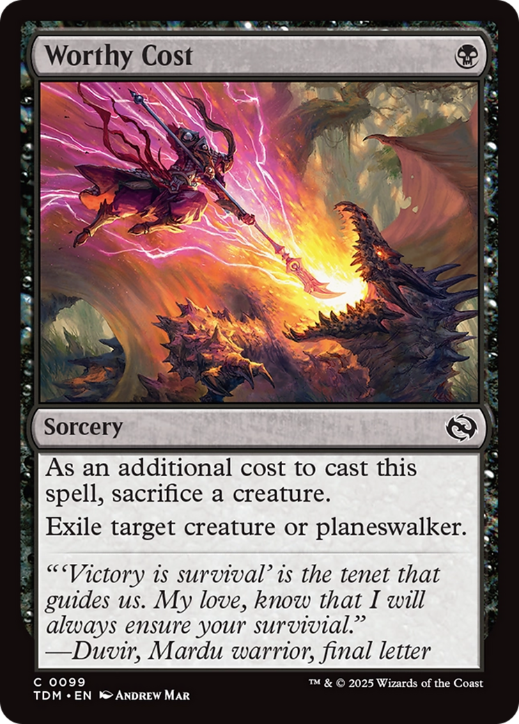 Magic: The Gathering - Worthy Cost - Tarkir: Dragonstorm