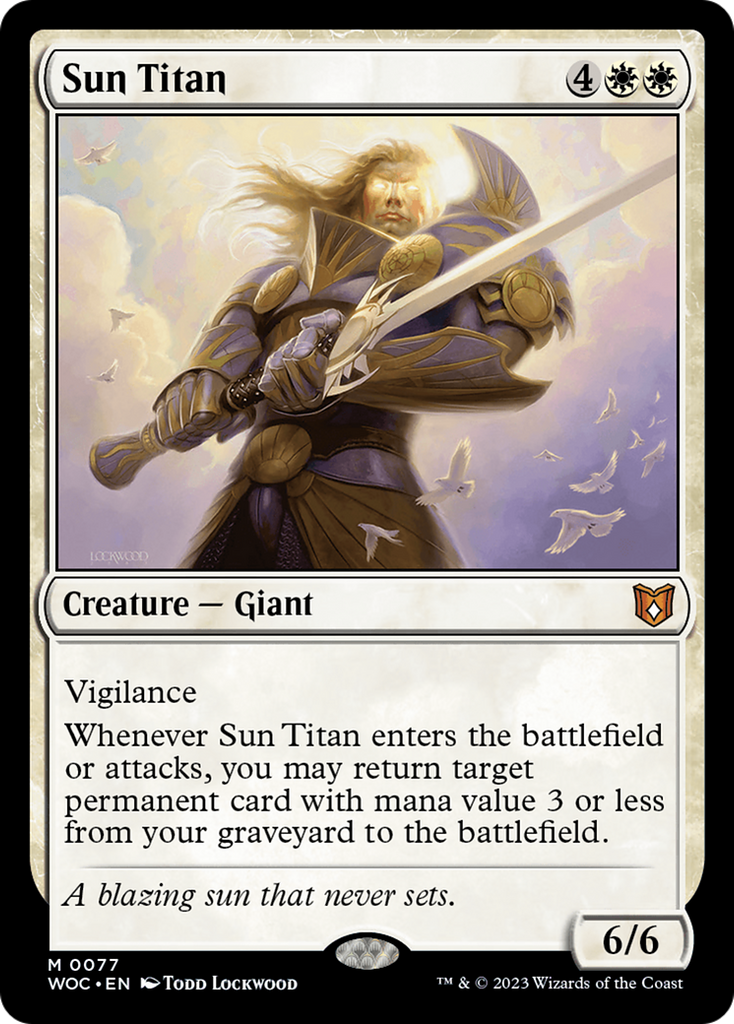 Magic: The Gathering - Sun Titan - Wilds of Eldraine Commander