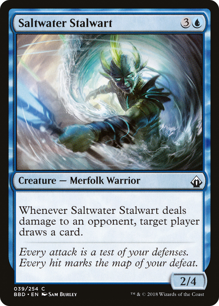 Magic: The Gathering - Saltwater Stalwart Foil - Battlebond