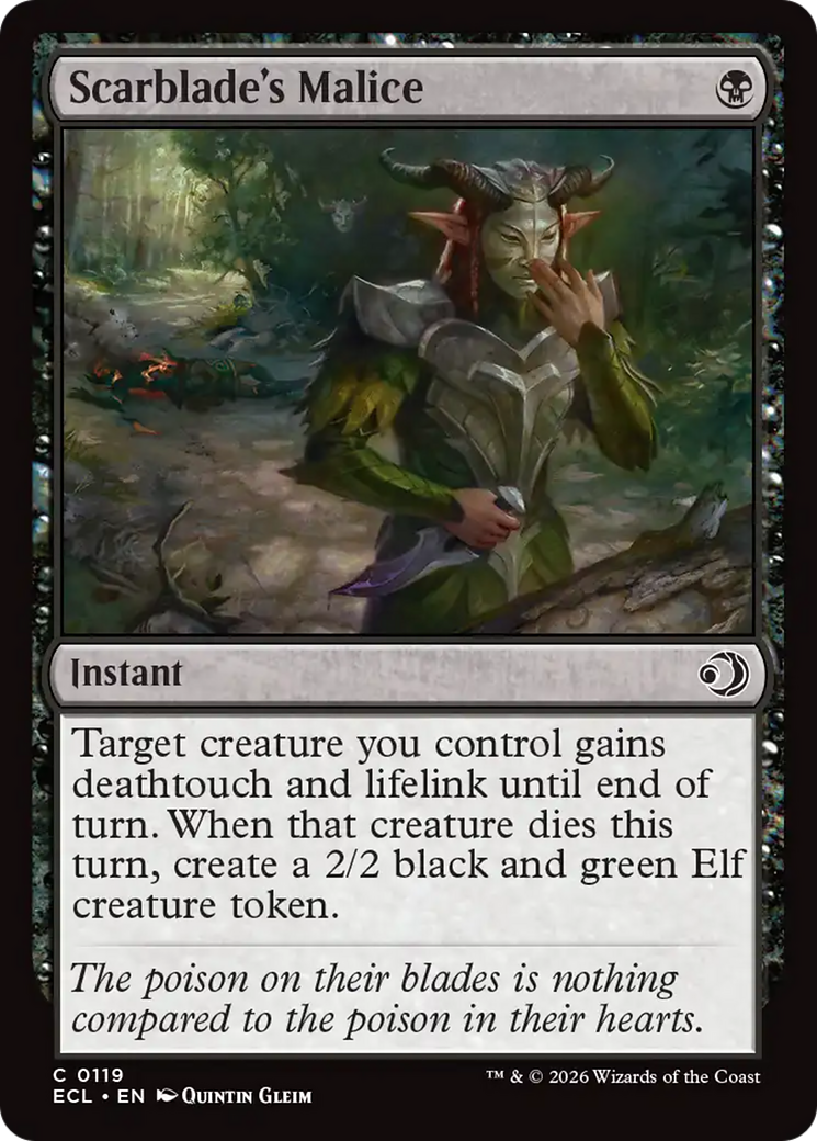 Magic: The Gathering - Scarblade's Malice Foil - Lorwyn Eclipsed