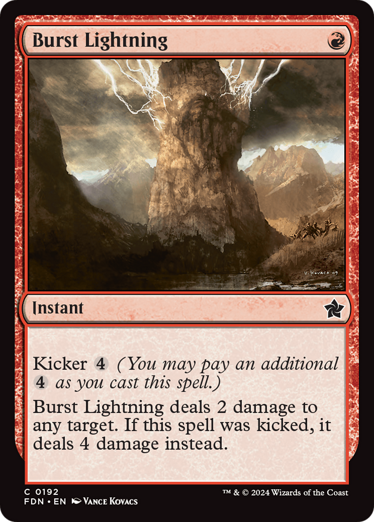 Magic: The Gathering - Burst Lightning Foil - Foundations