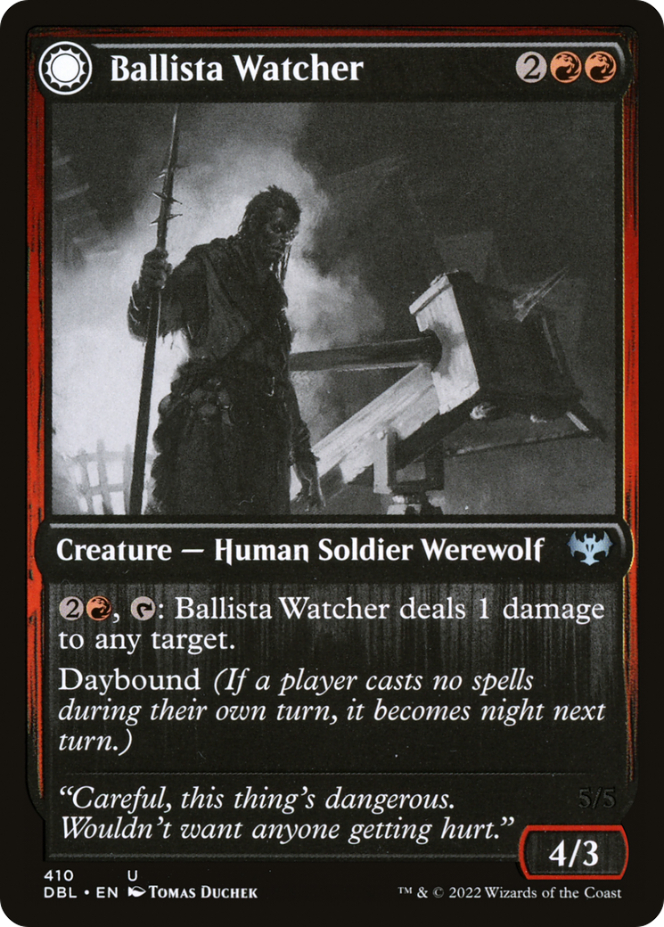 Magic: The Gathering - Ballista Watcher // Ballista Wielder Foil - Innistrad: Double Feature