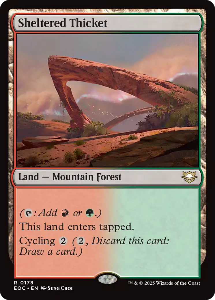 Magic: The Gathering - Sheltered Thicket - Edge of Eternities Commander