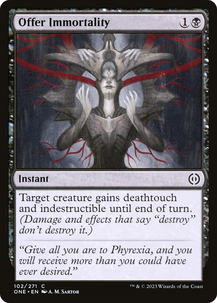 Magic: The Gathering - Offer Immortality Foil - Phyrexia: All Will Be One