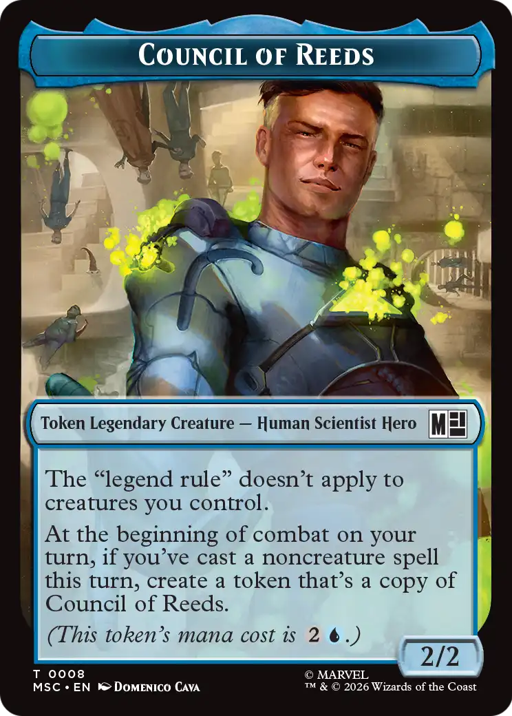 Magic: The Gathering - Council of Reeds Token - Marvel Super Heroes Commander Tokens