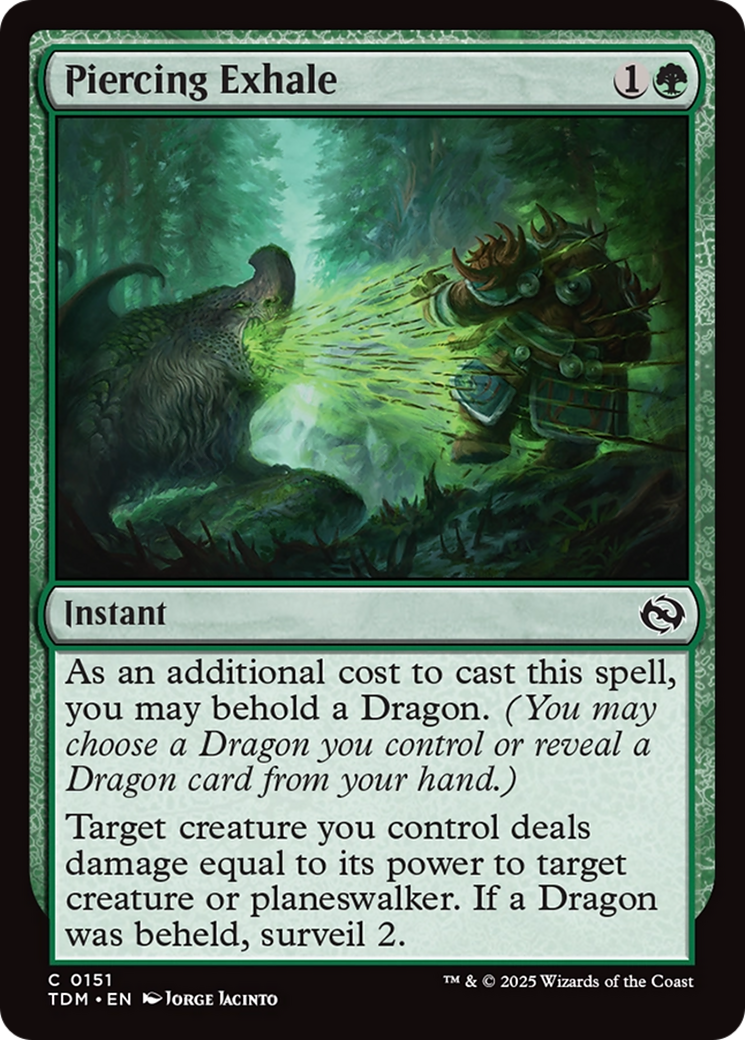 Magic: The Gathering - Piercing Exhale Foil - Tarkir: Dragonstorm