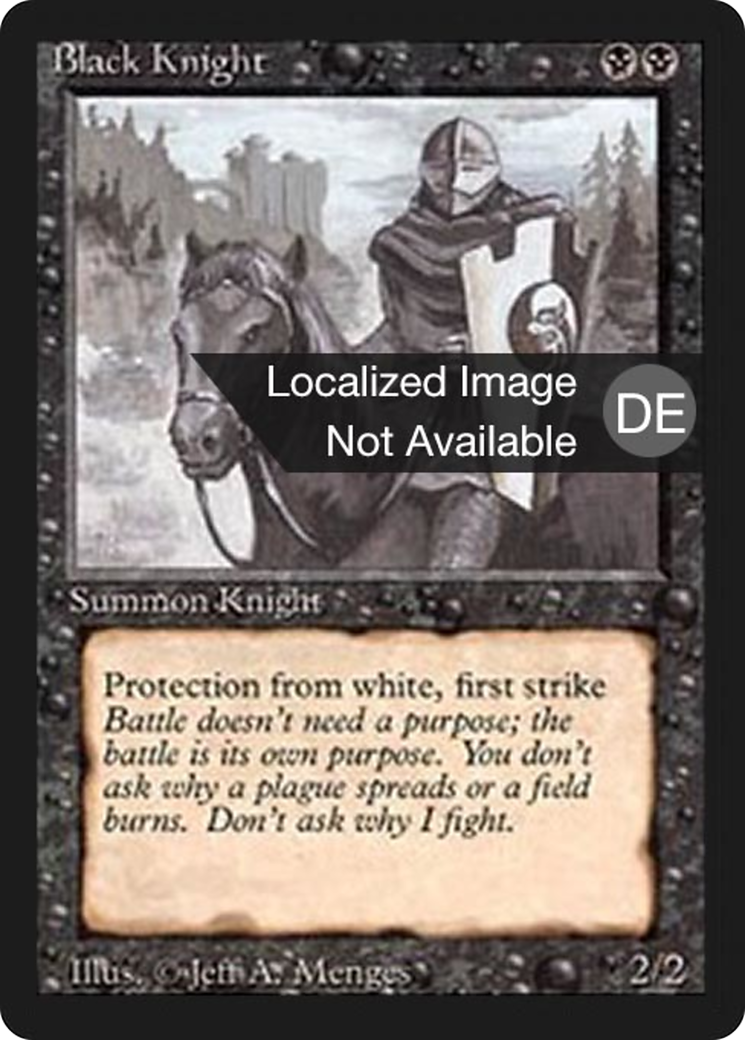 Magic: The Gathering - Schwarzer Ritter - Foreign Black Border