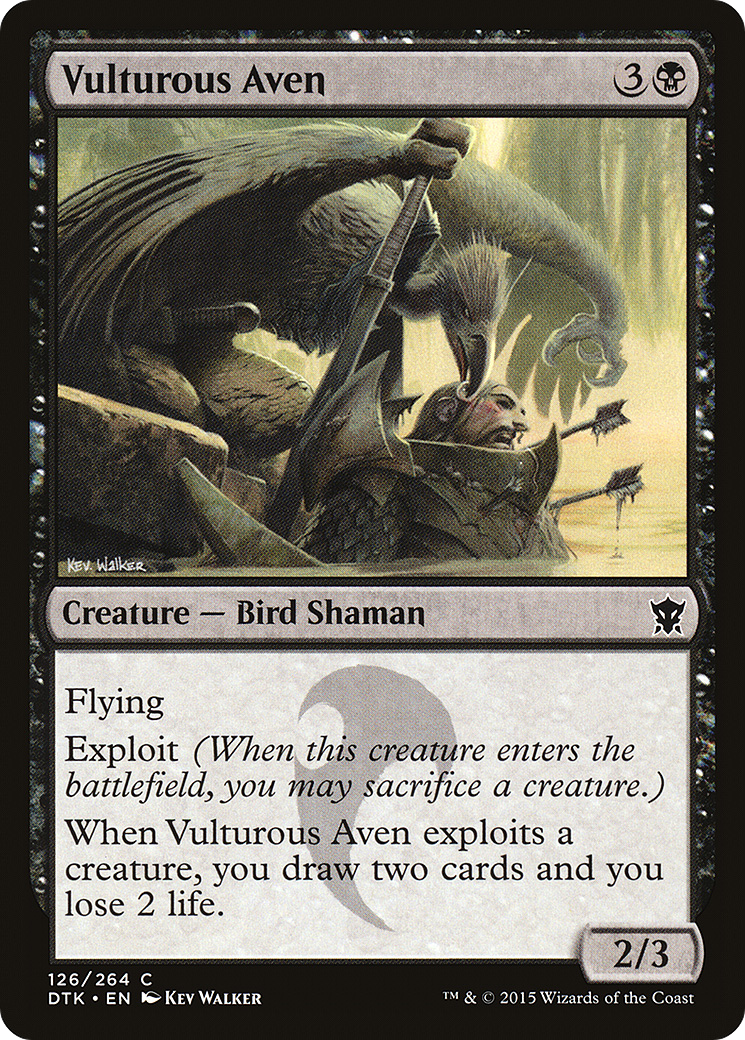 Magic: The Gathering - Vulturous Aven Foil - Dragons of Tarkir