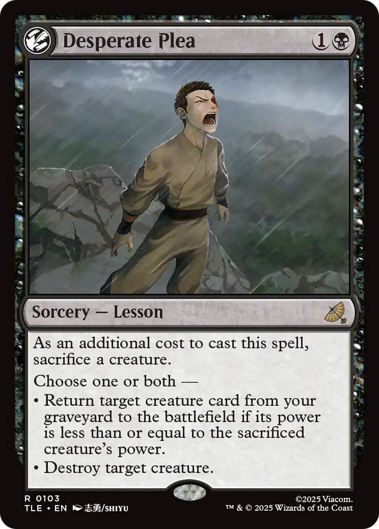 Magic: The Gathering - Desperate Plea Foil - Avatar: The Last Airbender Eternal