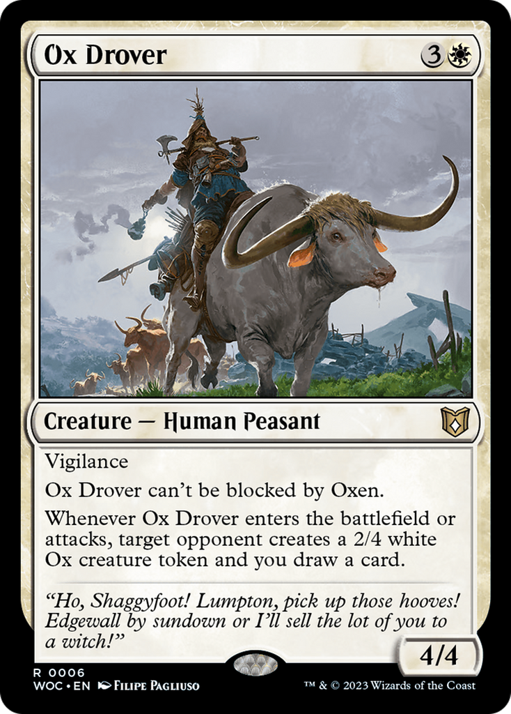 Magic: The Gathering - Ox Drover - Wilds of Eldraine Commander