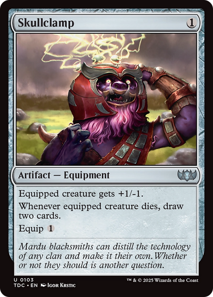 Magic: The Gathering - Skullclamp - Tarkir: Dragonstorm Commander