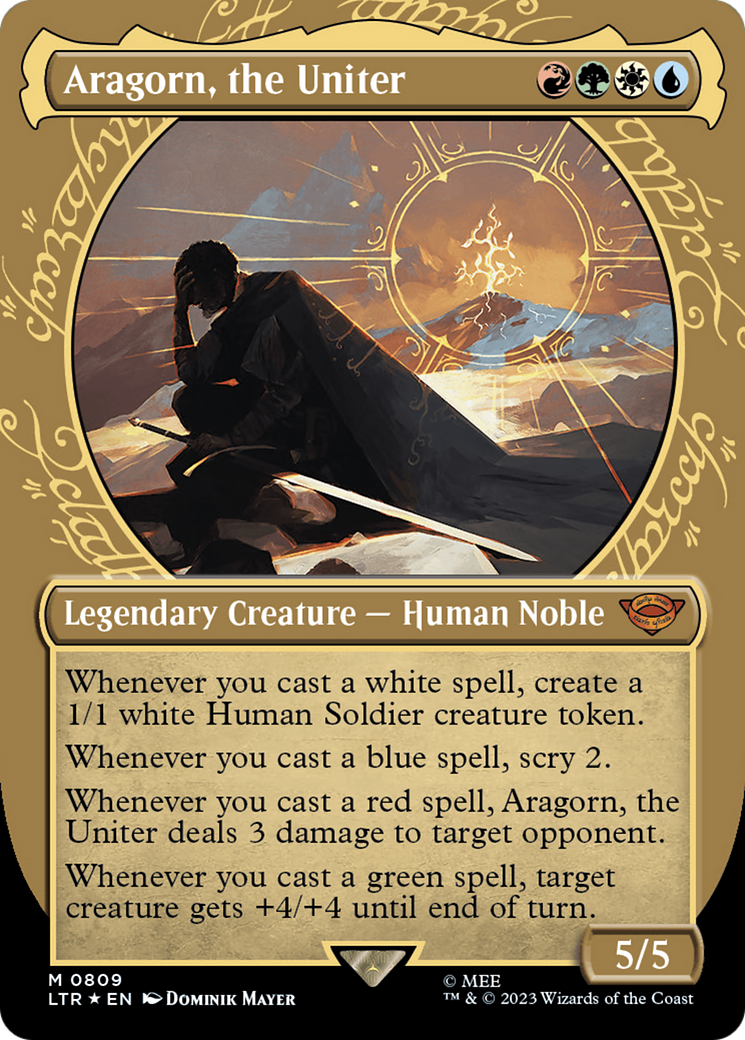 Magic: The Gathering - Aragorn, the Uniter Foil - The Lord of the Rings: Tales of Middle-earth