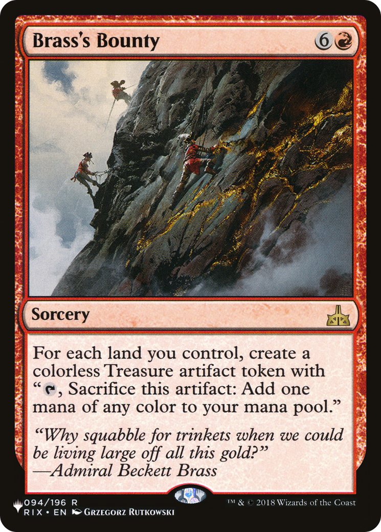 Magic: The Gathering - Brass's Bounty - The List
