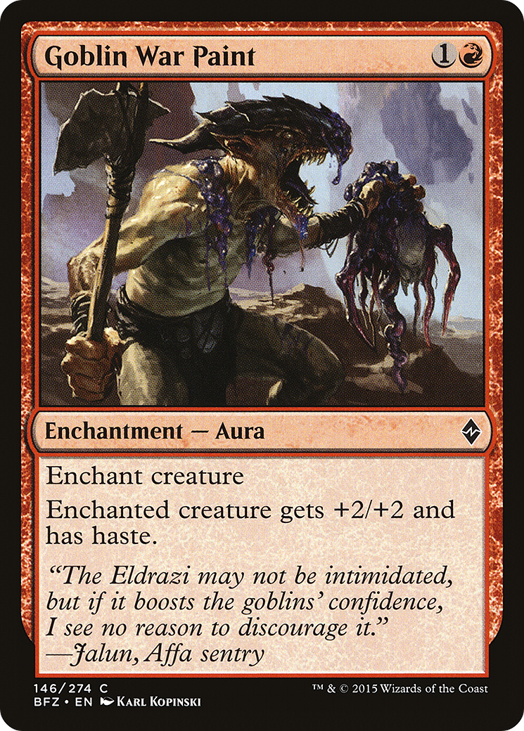 Magic: The Gathering - Goblin War Paint Foil - Battle for Zendikar