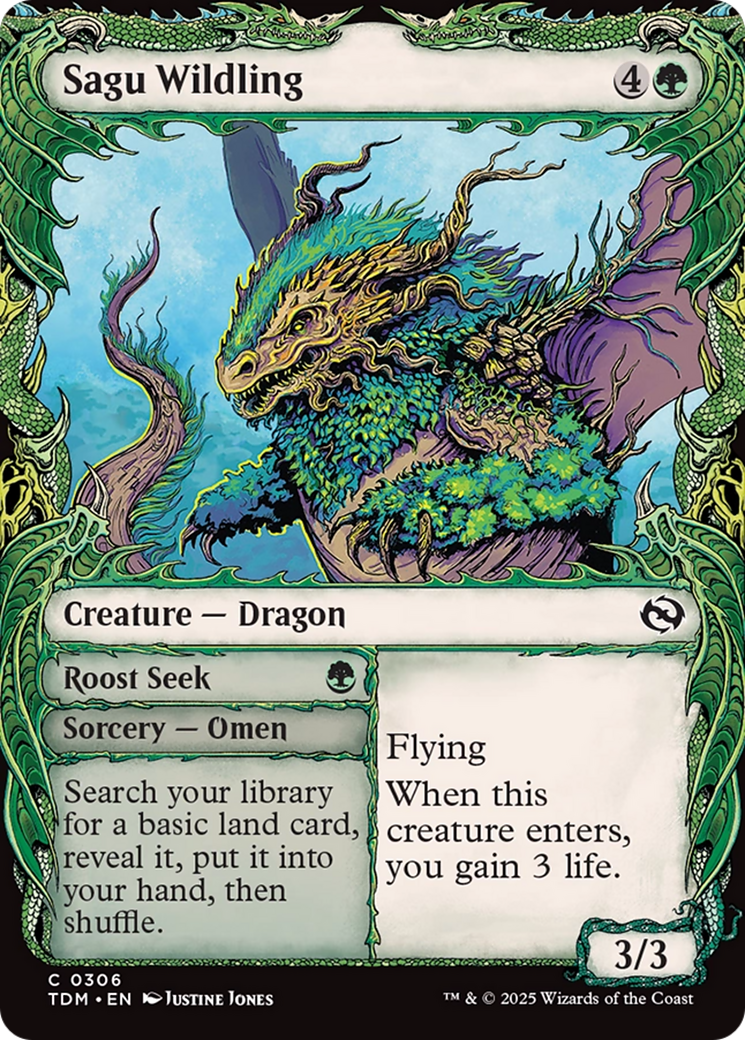 Magic: The Gathering - Sagu Wildling // Roost Seek Foil - Tarkir: Dragonstorm
