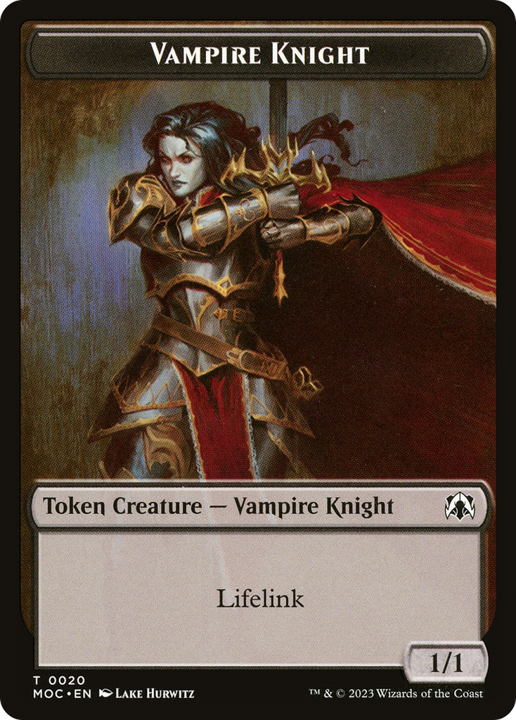 Magic: The Gathering - Vampire Knight Token - March of the Machine Commander Tokens