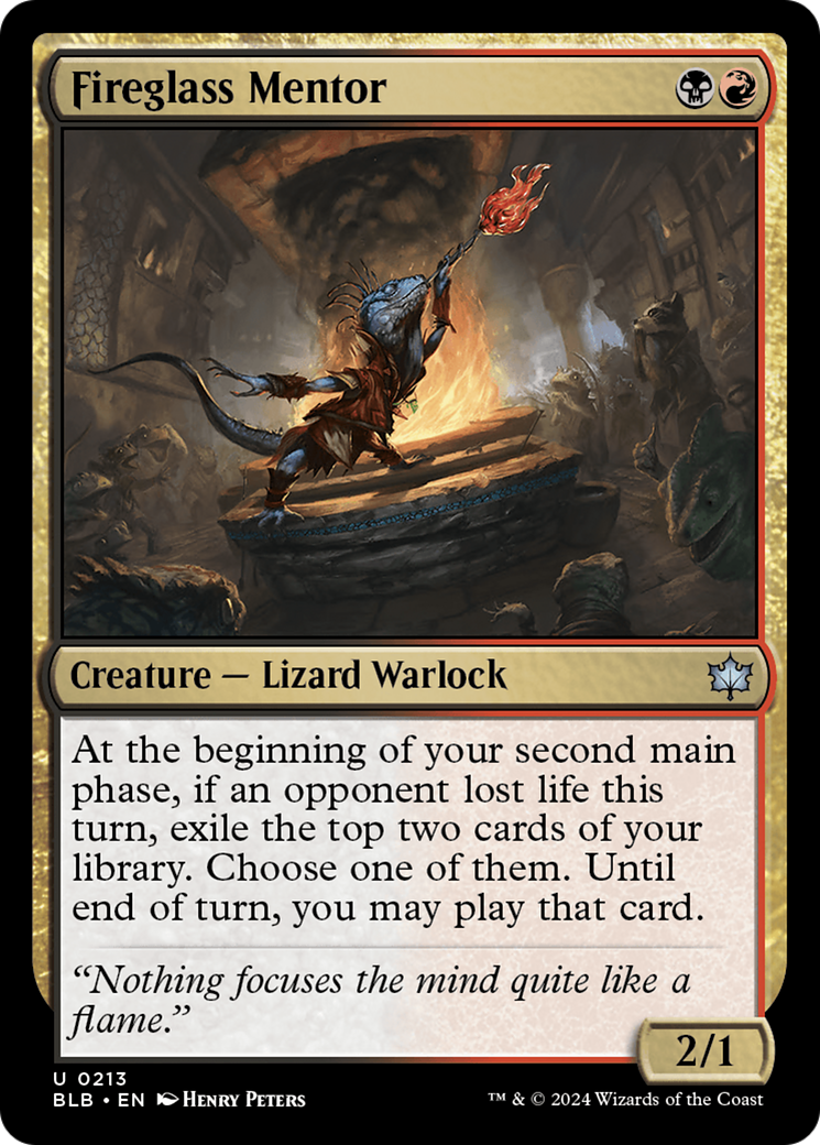 Magic: The Gathering - Fireglass Mentor Foil - Bloomburrow