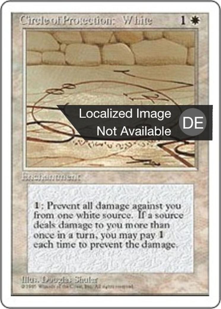 Magic: The Gathering - Schutzkreis gegen Weiß - Fourth Edition