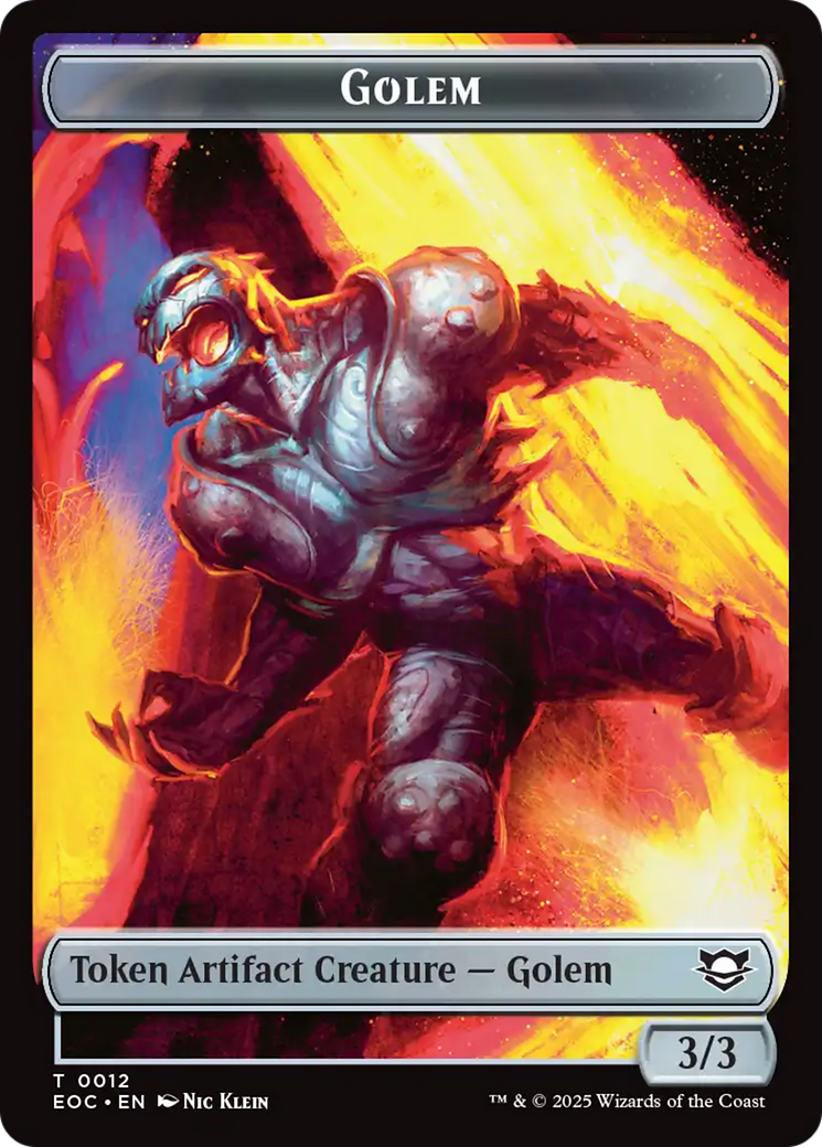 Magic: The Gathering - Golem Token - Edge of Eternities Commander Tokens