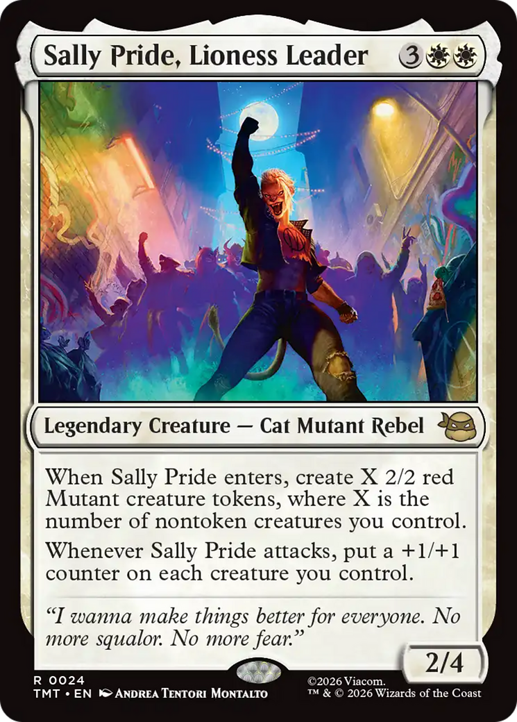 Magic: The Gathering - Sally Pride, Lioness Leader Foil - Teenage Mutant Ninja Turtles