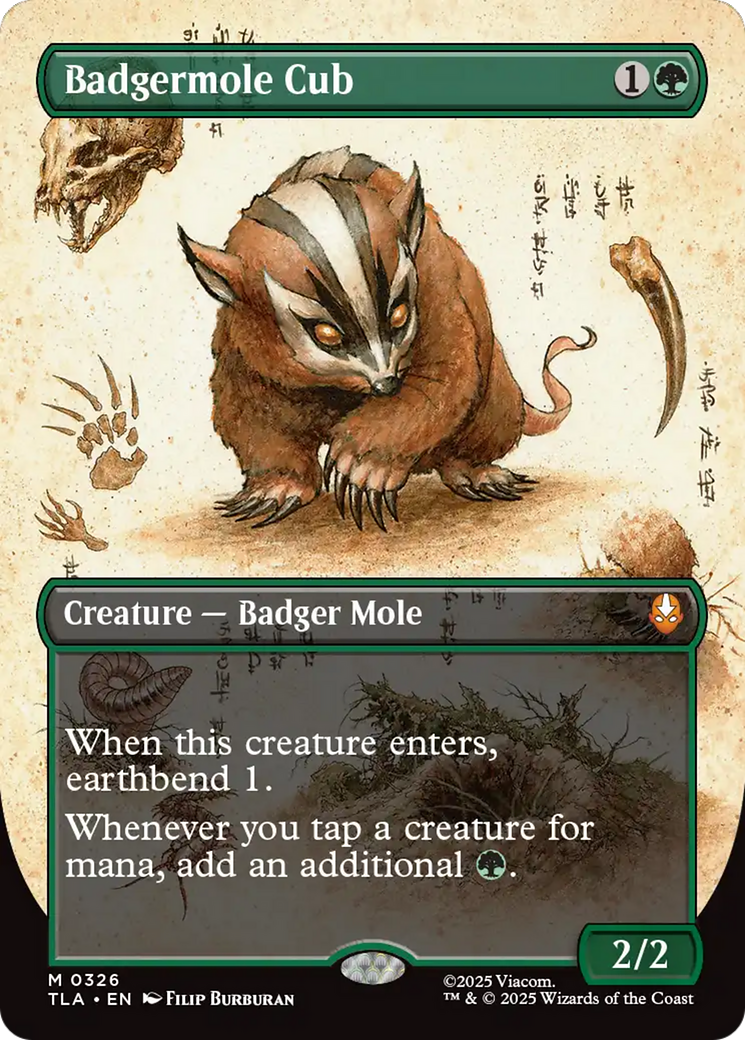 Magic: The Gathering - Badgermole Cub Foil - Avatar: The Last Airbender