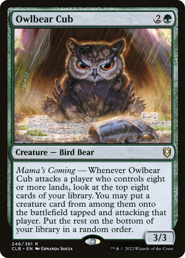 Magic: The Gathering - Owlbear Cub - Commander Legends: Battle for Baldur's Gate