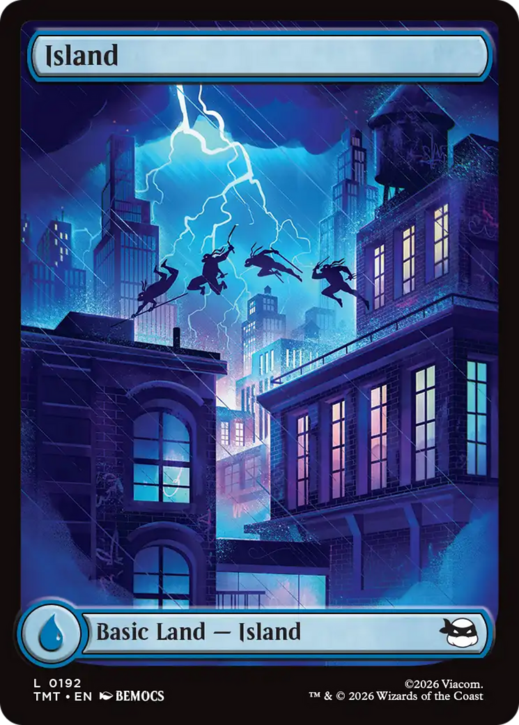 Magic: The Gathering - Island #192 Foil - Teenage Mutant Ninja Turtles