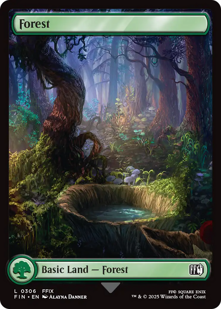 Magic: The Gathering - Forest #306 Foil - Final Fantasy