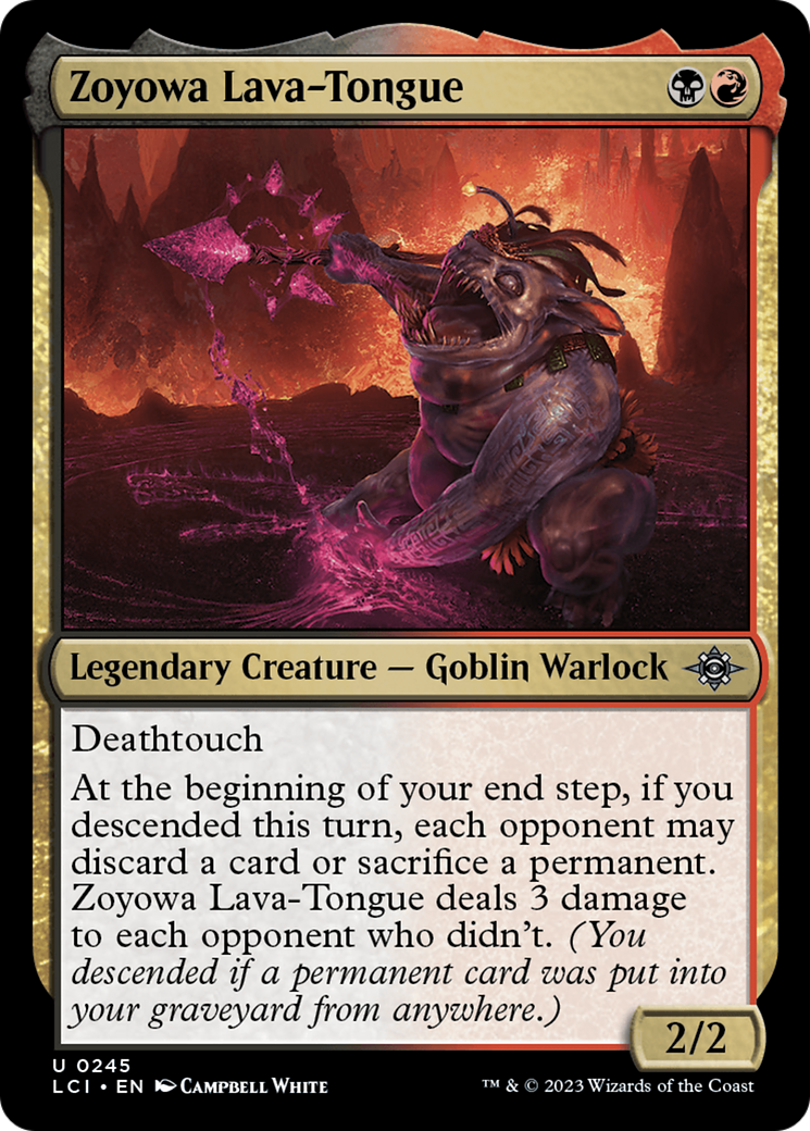 Magic: The Gathering - Zoyowa Lava-Tongue Foil - The Lost Caverns of Ixalan