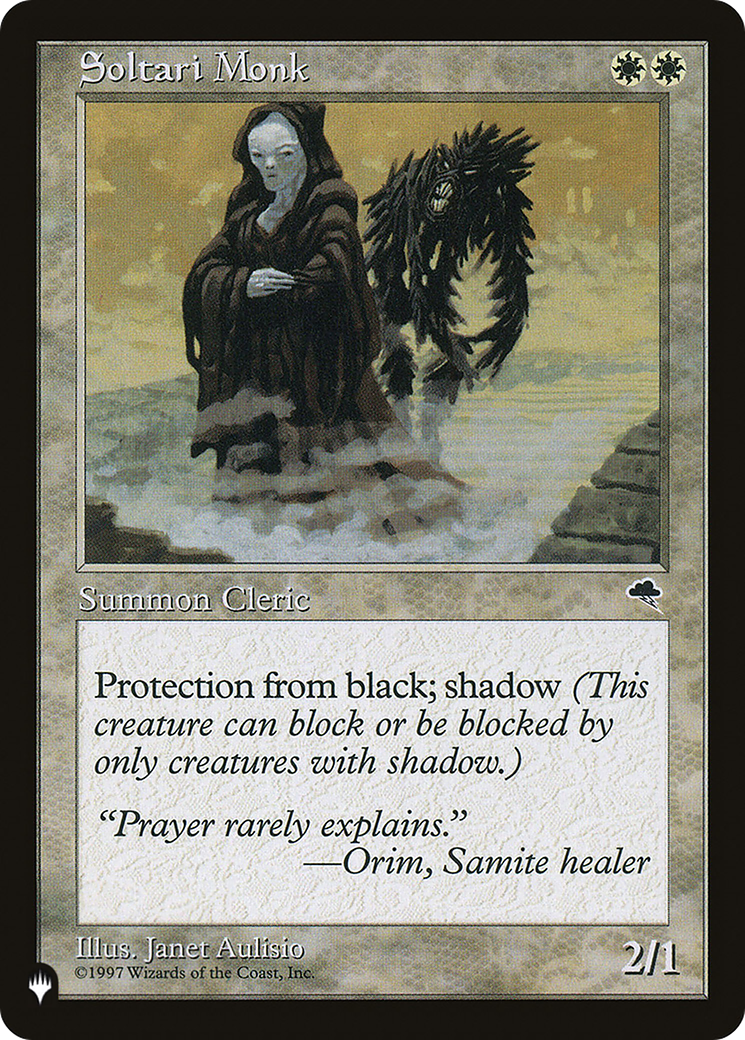 Magic: The Gathering - Soltari Monk - The List