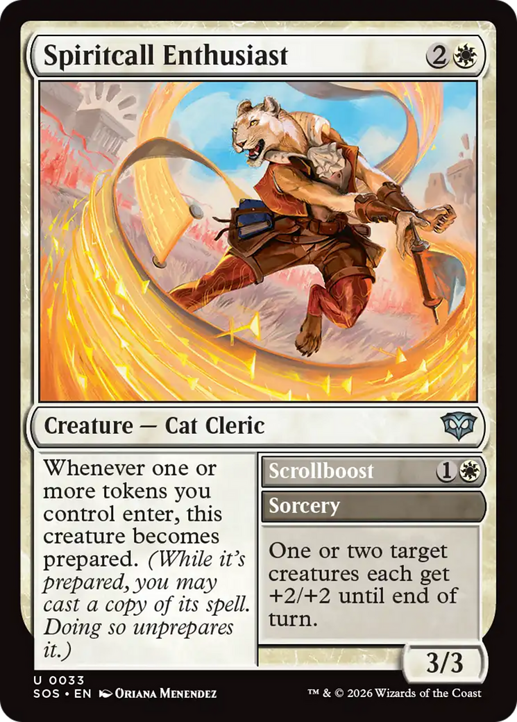 Magic: The Gathering - Spiritcall Enthusiast // Scrollboost - Secrets of Strixhaven