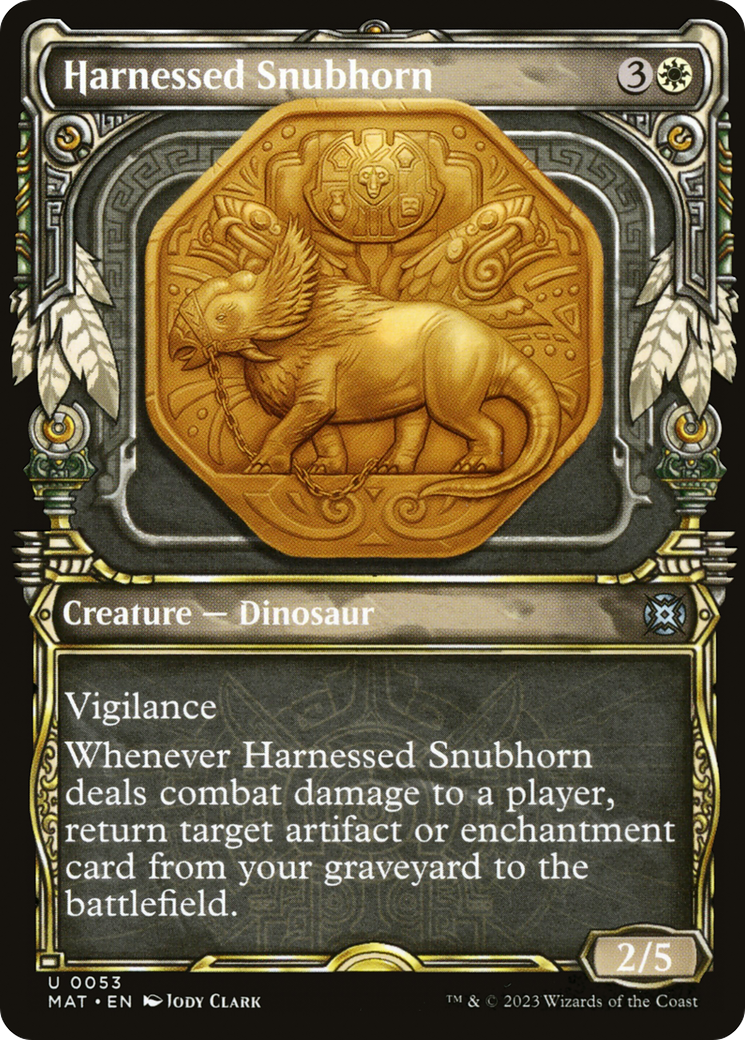 Magic: The Gathering - Harnessed Snubhorn Foil - March of the Machine: The Aftermath