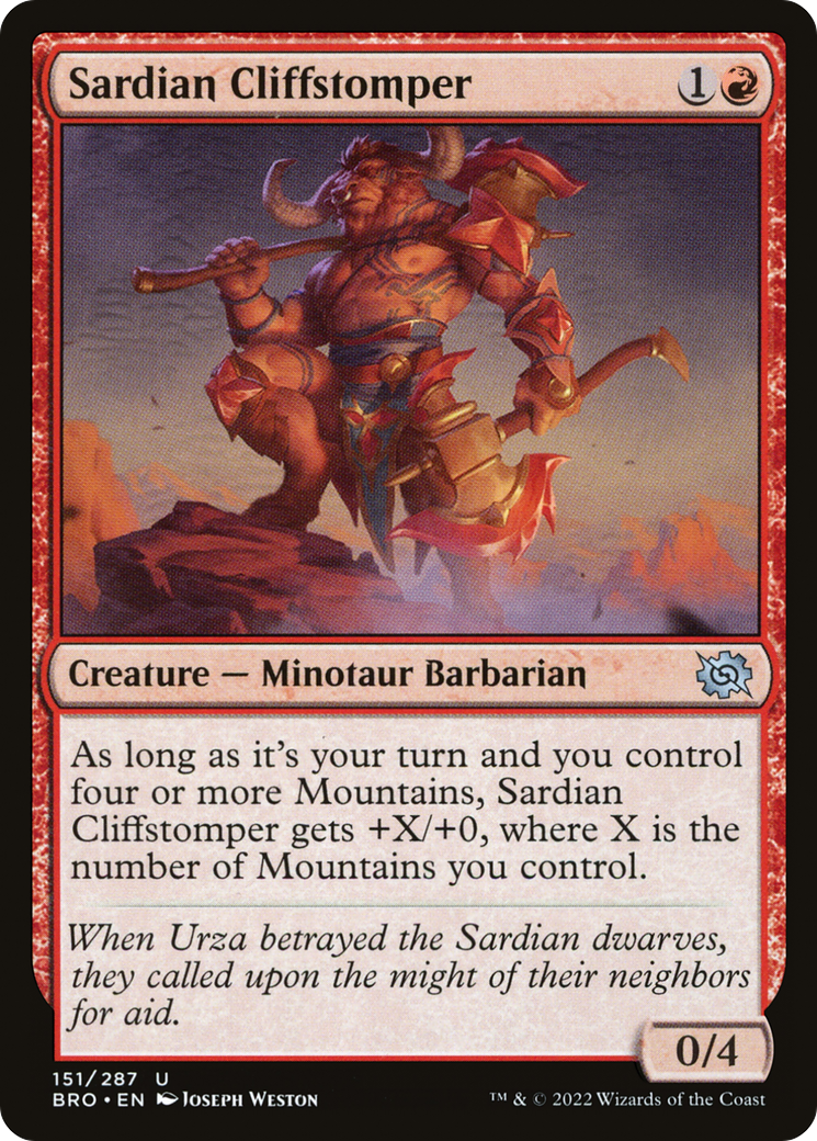 Magic: The Gathering - Sardian Cliffstomper Foil - The Brothers' War