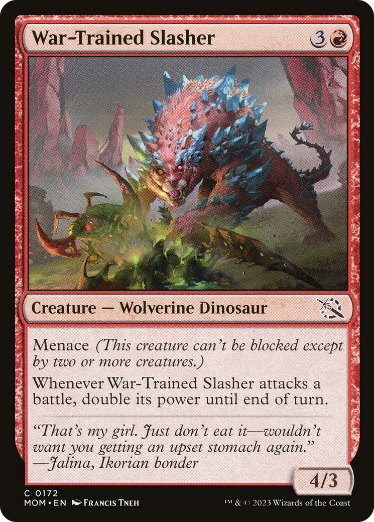 Magic: The Gathering - War-Trained Slasher Foil - March of the Machine
