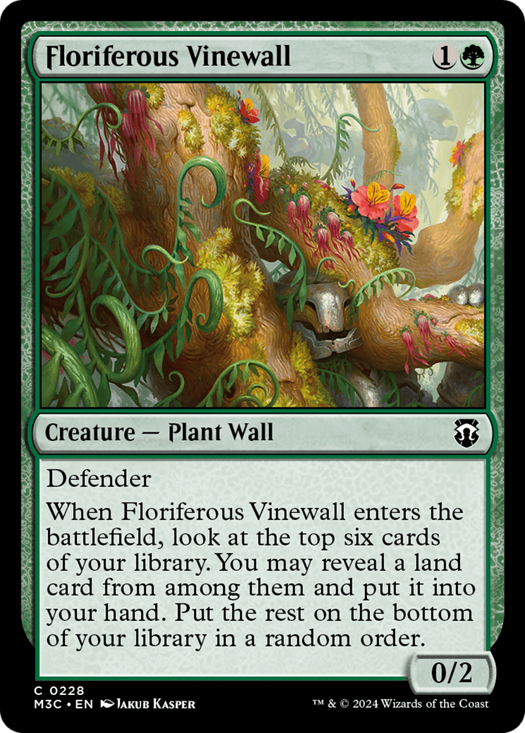 Magic: The Gathering - Floriferous Vinewall - Modern Horizons 3 Commander