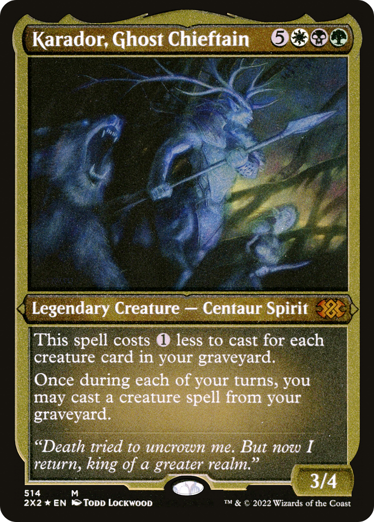 Magic: The Gathering - Karador, Ghost Chieftain Foil - Double Masters 2022
