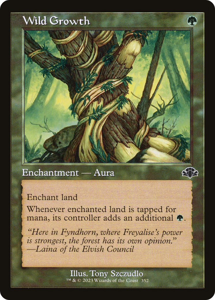 Magic: The Gathering - Wild Growth Foil - Dominaria Remastered