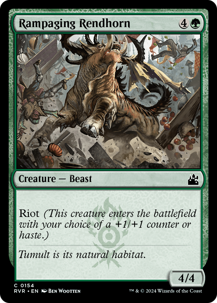 Magic: The Gathering - Rampaging Rendhorn Foil - Ravnica Remastered