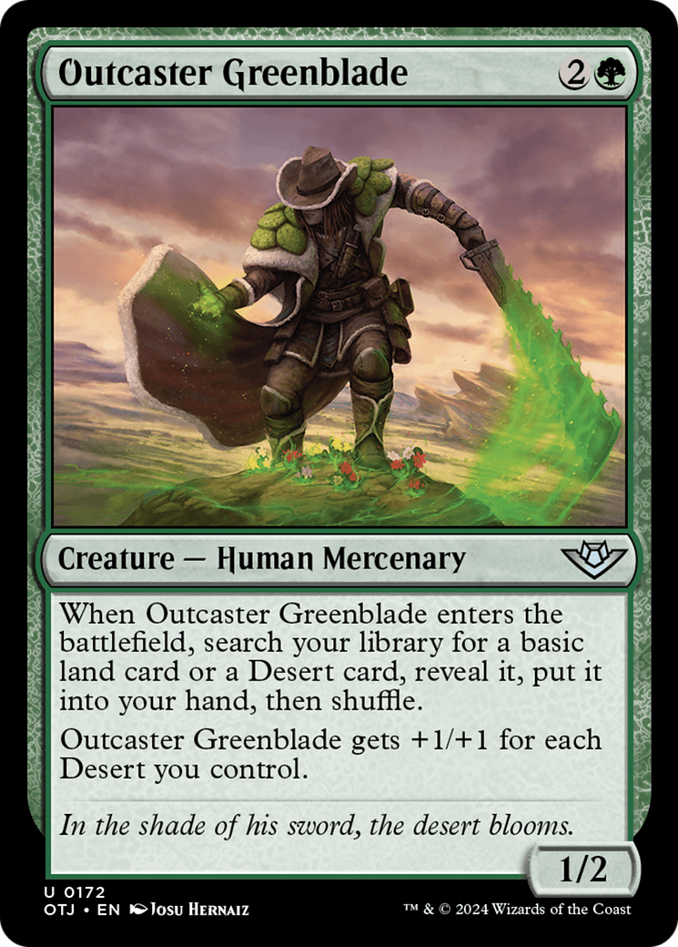 Magic: The Gathering - Outcaster Greenblade Foil - Outlaws of Thunder Junction