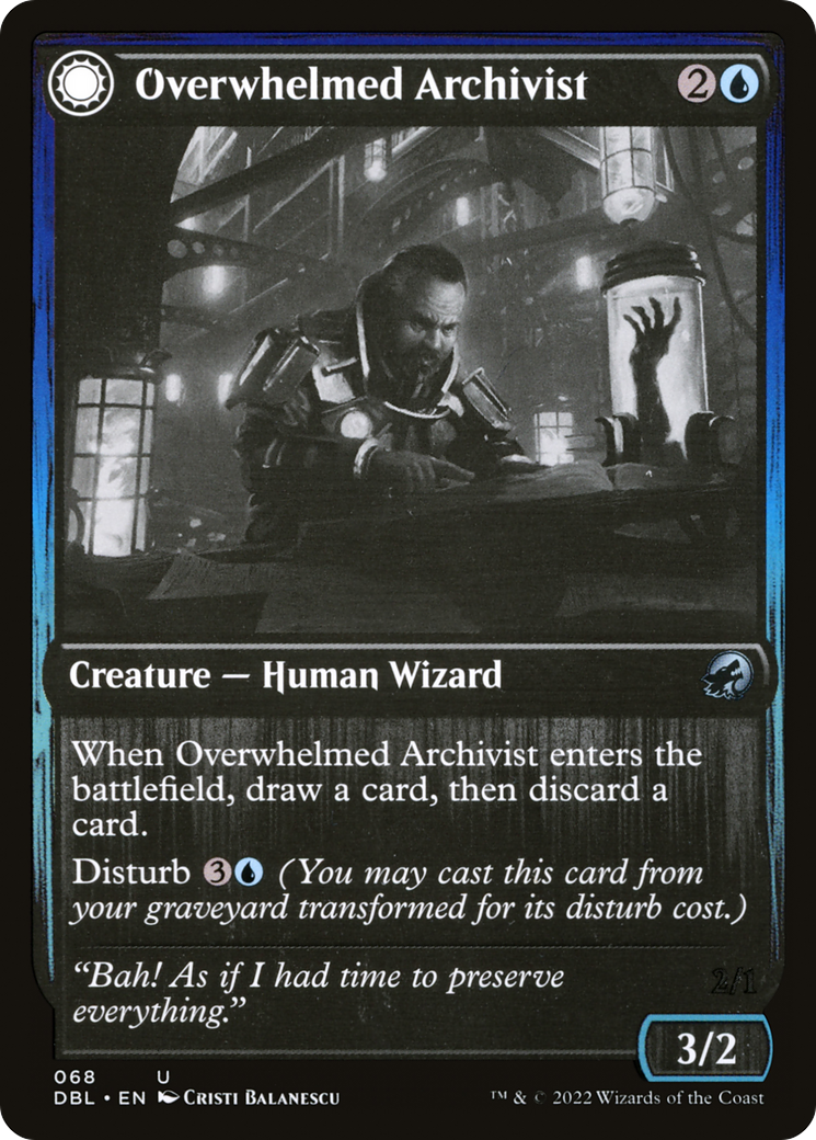 Magic: The Gathering - Overwhelmed Archivist // Archive Haunt - Innistrad: Double Feature