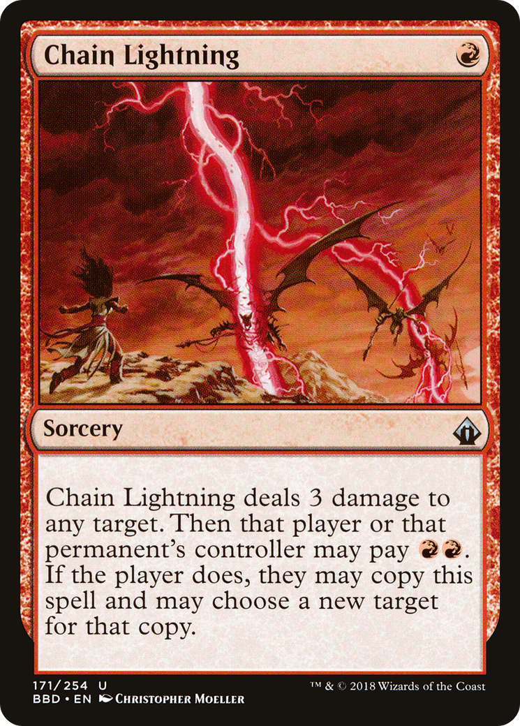 Magic: The Gathering - Chain Lightning Foil - Battlebond