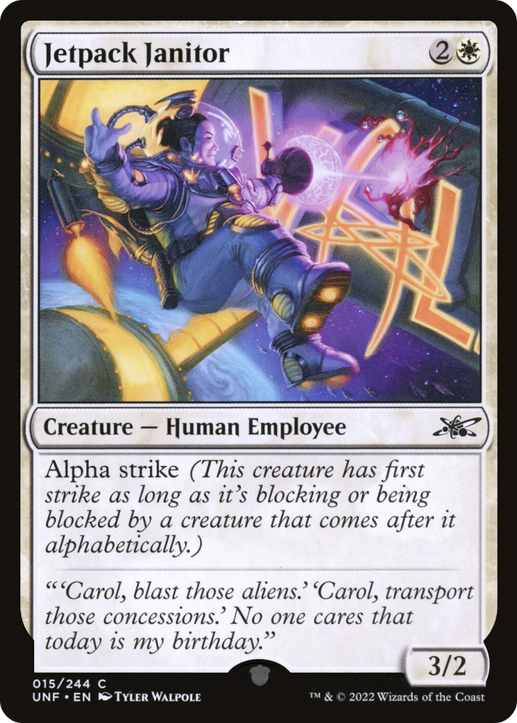 Magic: The Gathering - Jetpack Janitor Foil - Unfinity