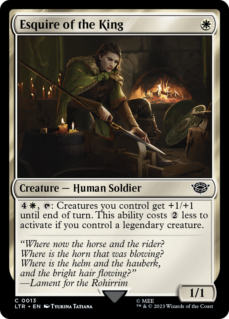 Magic: The Gathering - Esquire of the King - The Lord of the Rings: Tales of Middle-earth