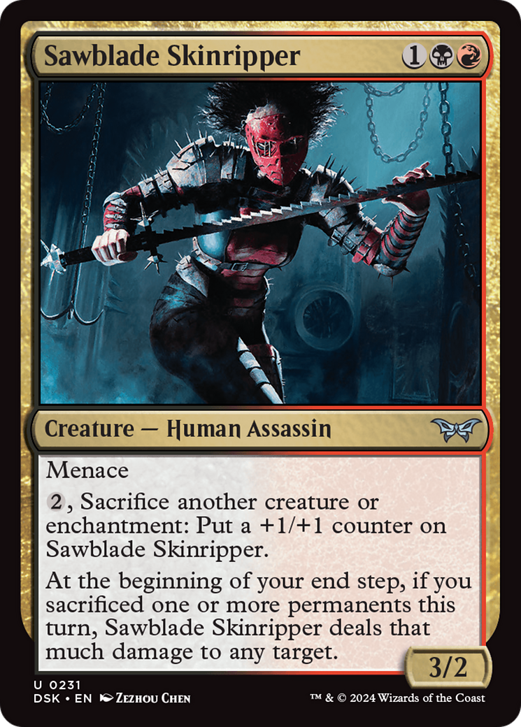 Magic: The Gathering - Sawblade Skinripper Foil - Duskmourn: House of Horror