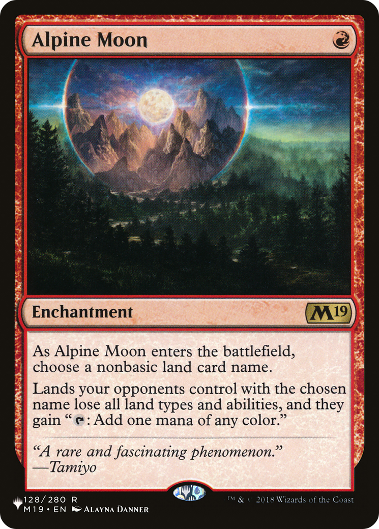 Magic: The Gathering - Alpine Moon - The List
