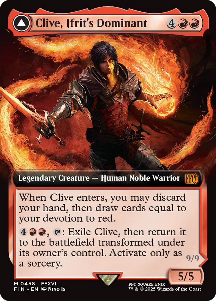 Magic: The Gathering - Clive, Ifrit's Dominant // Ifrit, Warden of Inferno - Final Fantasy